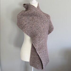 J. Crew Lavender/Blue/Pink Subtle Gold Lame Marled Chunky Knit Scarf/Wrap